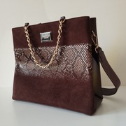 Torebka Monnari zamsz z wężem złote okucia NOWA stan idealny folia