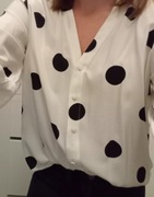 Przepiękna biała koszula w grochy Sinsay r. 34