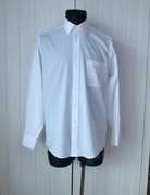 Thomas Nash biała męska koszula w delikatną kratkę M L