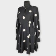 Vero Moda Jenny Skavlan Sukienka Grochy Retro S 36 Recykling Bufki BDB