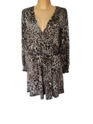 Chiara Forthi Milano r M włoska sukienka w panterkę super krój