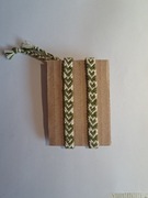 Matching bransoletki dwie z muliny beżowo zielone w serca regulowane