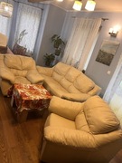 Komplet wypoczynkowy sofa + dwa fotele 