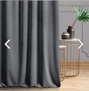 Zasłony velvet szare Eurofirany 2x140x257cm taśma