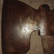 Zabytkowy przedwojenny topór rzeźniczy D Badewitz Katowittz