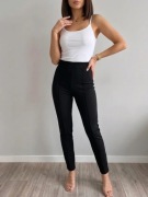 Modelujące Spodnie M&S Rozmiar 12/40 Czarny Wysoki Skład Wiskozy