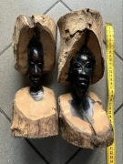 Drewniane etnicze glowy Afryka RPA