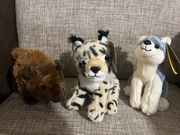 Maskotka Pluszak 3 szt. Żubr Ryś Wilk