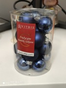 Bombki Gładkie Vitbis 3cm W Tubie Granatowe 17 Szt