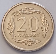 20 gr groszy 2002r. najniższy nakład 10.500.00 szt.