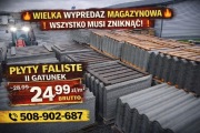 LIKWIADACJA STANU! Płyty faliste tylko 24,99 m2/ brutto HIT CENOWY