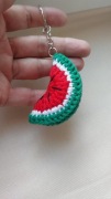 Brelok arbuz na szydełku,  maskotka ręcznie wykonany, hand made