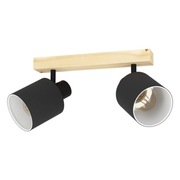 Lampa reflektorowa czarna podwójna z abażurami Batallas 99489 EGLO