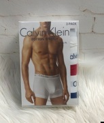 Calvin Klein bokserki męskie L 3-pak Cotton Stretch białe czerwone gra