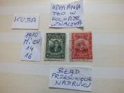 zestaw 2szt. znaczki Mi 14 odmiana BŁĄD 1910r. KUBA Cuba POLITYCY Osoby