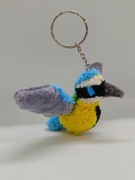 Brelok sikorka modraszka rękodzieło handmade