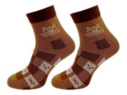 Skarpety Skarpetki Damskie Kolorowe Misie Bawełniane Wysokie Wzory