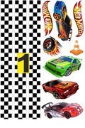 Pan Opłatek na tort - HOT WHEELS A4