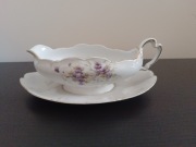 Sosjerka przedwojenna motyw kwiatowy fiołków fiołki 