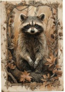 pocztówka Szop pracz