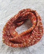 Melanżowy komin handmade bordowy