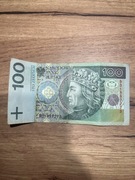 Banknot 100 zł seria BD 1897273 z 25 marca 1994 roku