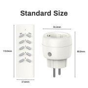 Zestaw 5 Gniazd Radiowych UCOMEN + 2 Piloty | 2300W | Zasięg 30m Smart Home