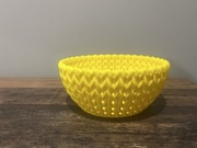 Mała miska dekoracyjna | wzór koszyczka wiklinowego