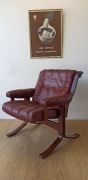 Skandynawski skórzany fotele Ekornes z lat 70.