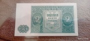 Banknot 2 zł z 1946 roku. 2zł 1946r. STAN + BARDZO ŁADNY.