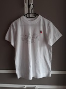 Biała koszulka t-shirt z krótkim rękawem napis Polska rozmiar S M unisex