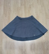 Szara popielata spódniczka z grubszego materiału a'la zamsz skóra Anbor 152