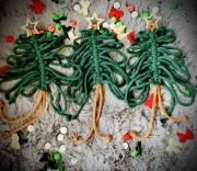 Choinka okienna - zawieszka makrama - 3szt