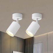 2 szt Reflektor LED sufitowy biały GU10, obrotowy spot, nowoczesny styl
