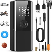 Elektryczna pompka powietrza z akumulatorem, samochodowa, rowerowa