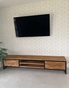 SZAFKA RTV DĘBOWA LOFT METAL 250 cm x 45 cm 