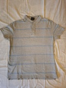 Szara koszulka L kołnierzyk