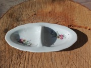 Porcelanowy dwojak, kabaret na przyprawy Ćmielów