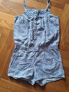 Kombinezon na lato 146 h&m niebieski biały