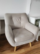 Sofa SCANDI 3-osobowa, fotel, podnóżek/pufa