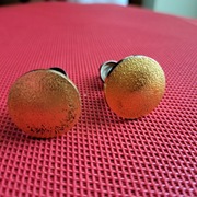 Stare uchwyty meblowe do mebli PRL 2 szt Złote