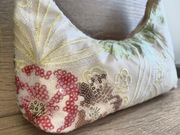 Unikat Torebka Cekinowa Ręcznie Zdobiona  Red  Gold Floral Y2K Vintage