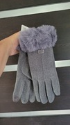 Fashion miękkie rękawiczki nowe eleganckie z futerkiem 