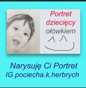 Portret dziecięcy na zamówienie ołówek 