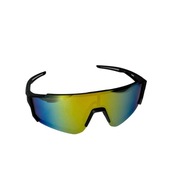 Okulary sportowe przeciwsłoneczne MASHADES czarne z kolorowym wizjerem