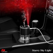 Dyfuzor ultradźwiękowy olejków samochodowy USB 250ml led gwiazdy