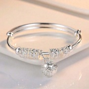 Srebrna Bransoletka Bangle 925 z Dzwoneczkiem – Solidna 10,65g | PREZENT