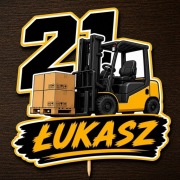 Topper Wózek Widłowy - Personalizowany (Imię + Cyfra)