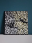 Obraz string art stworzenie Adama