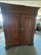 Antyczna drewniana szafa dębowa